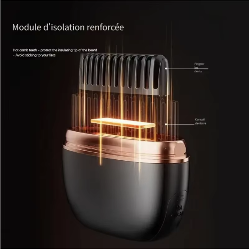 Peigne à cheveux rechargeable sans fil, outil de lissage professionnel pour cheveux longs à utiliser à domicile, appareil de volume pour coiffer les cheveux longs