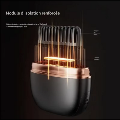 Peigne à cheveux rechargeable sans fil, outil de lissage professionnel pour cheveux longs à utiliser à domicile, appareil de volume pour coiffer les cheveux longs